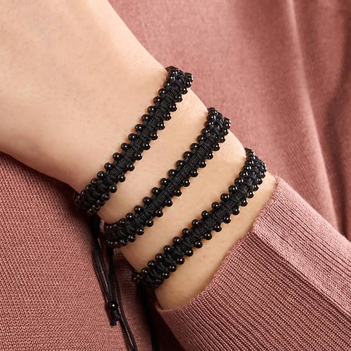 Bronze x Noir | Bracelet DOT de l'amitié
