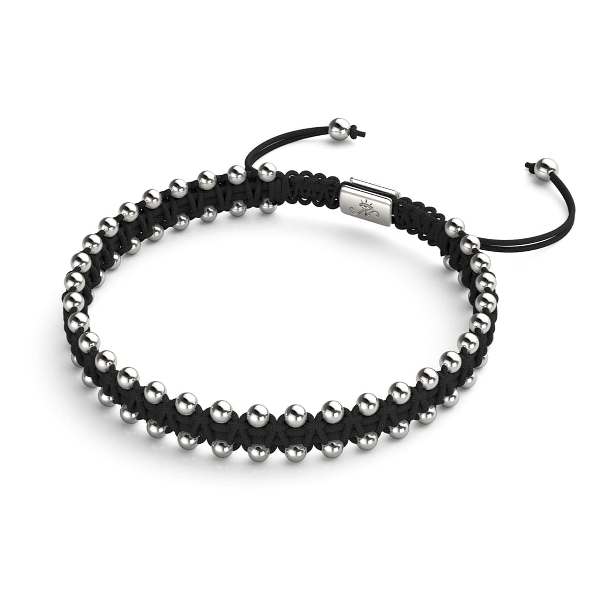 Argent x Noir | Bracelet DOT de l'amitié