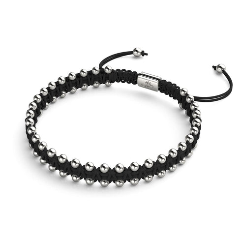 Argent x Noir | Bracelet DOT de l'amitié