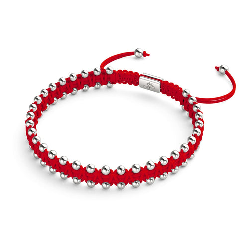 Argent x Cerise | Bracelet DOT de l'amitié