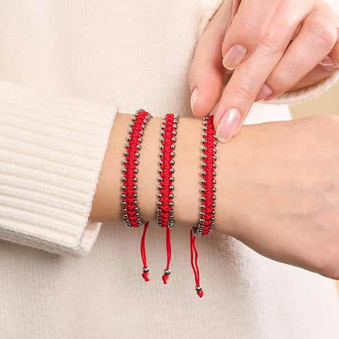 Silver x Cherry | Friendship DOT Bracelet