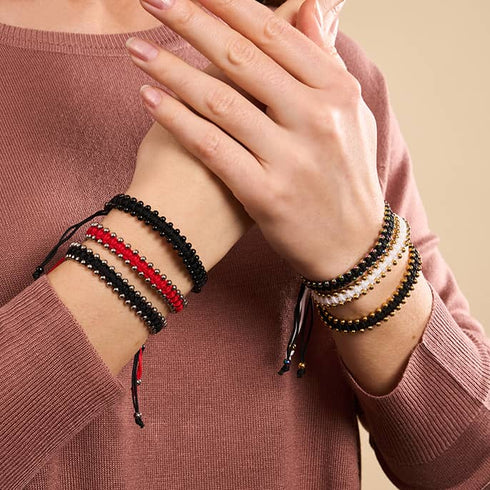 Licorne Argent x Noir | Bracelet DOT de l'amitié