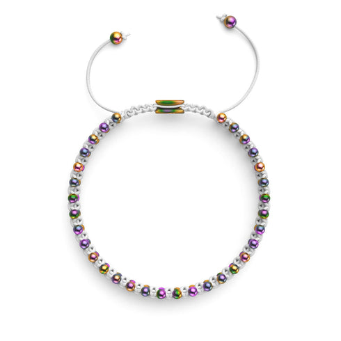 Licorne Argent x Blanc | Bracelet DOT de l'amitié