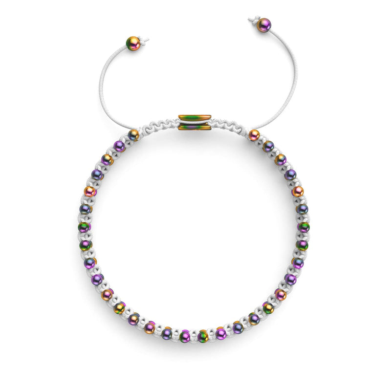 Licorne Argent x Blanc | Bracelet DOT de l'amitié