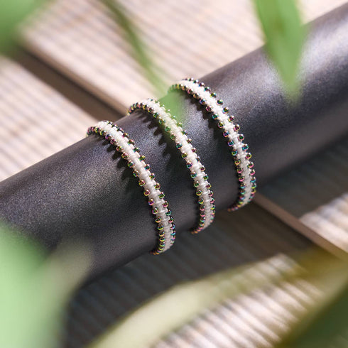 Licorne Argent x Blanc | Bracelet DOT de l'amitié