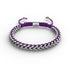 Purple x Silver | Gaia Wheat Chain Bracelet