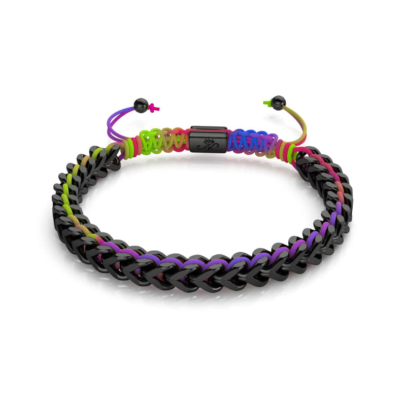 Spectre x Gunmetal | Bracelet chaîne de blé Gaia