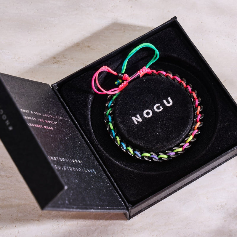 Spectre x Gunmetal | Bracelet chaîne de blé Gaia