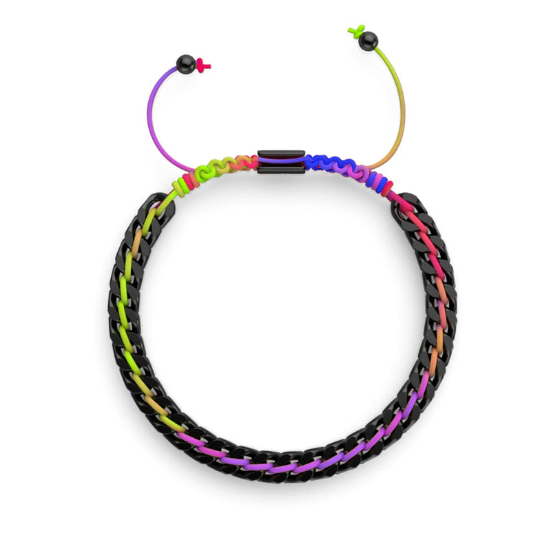 Spectre x Gunmetal | Bracelet chaîne de blé Gaia