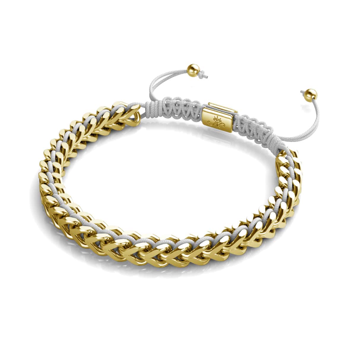 Blanc x Or | Bracelet chaîne de blé Gaia