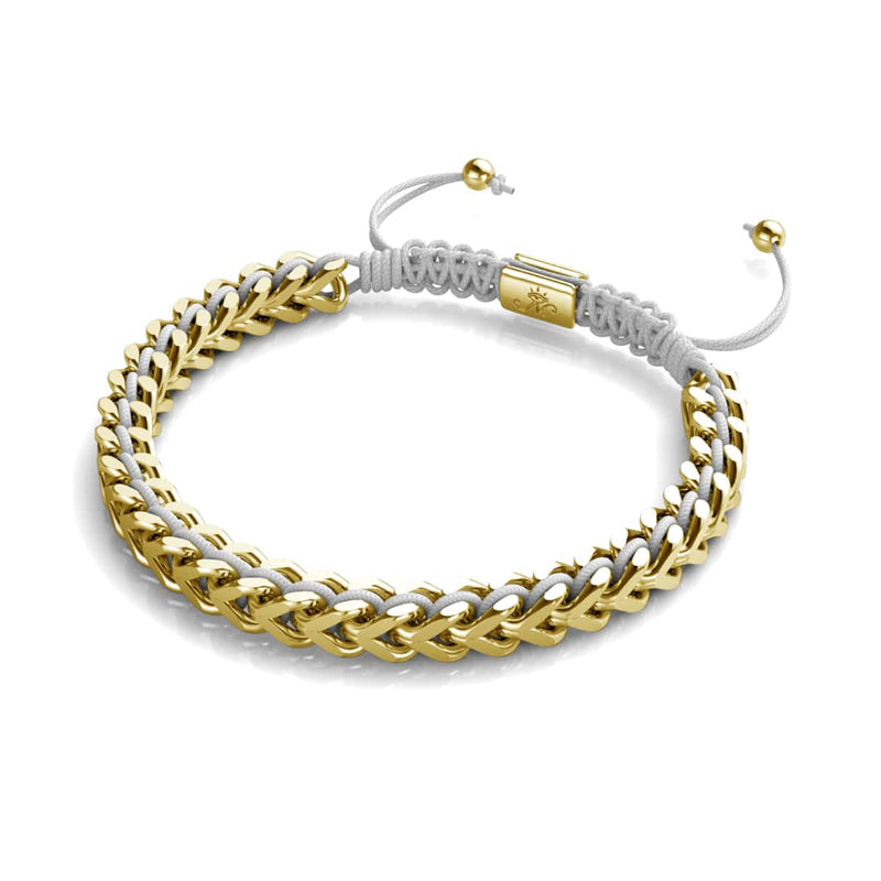 Blanc x Or | Bracelet chaîne de blé Gaia