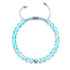 Nébuleuse bleue | Argent | Bracelet de perles en macramé de verre Galaxy