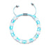 Nébuleuse bleue x Supernova arc-en-ciel | Argent | Bracelet Verre Double Galaxie