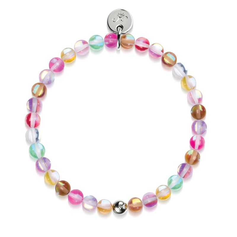 Candy Crush | Silver | Galaxy Glass Bead Bracelet