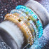 Champagne Supernova | Gold | Galaxy Glass Macrame Bead Bracelet