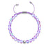 Violet cosmique | Argent | Bracelet de perles en macramé de verre Galaxy