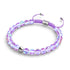 Violet cosmique | Argent | Bracelet de perles en macramé de verre Galaxy