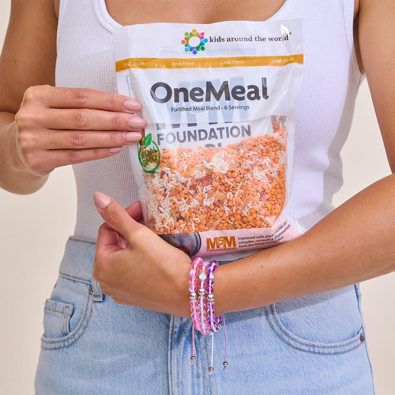 Violet cosmique | Argent | Bracelet de perles en macramé de verre Galaxy