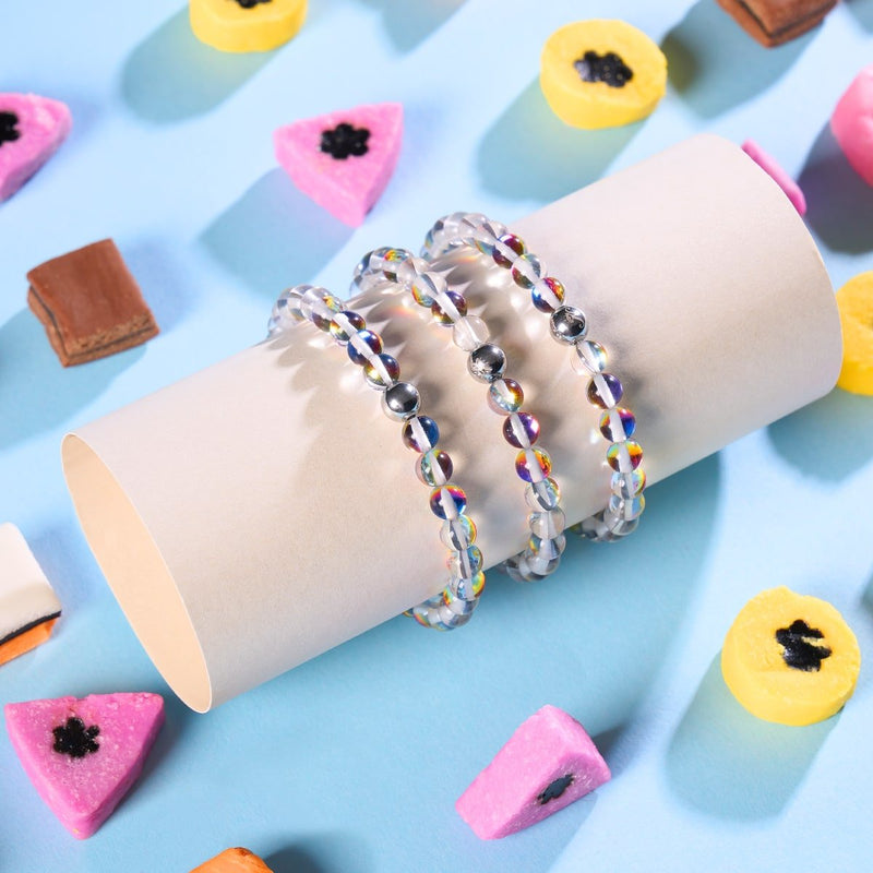 Kaleidoscope | Silver | Galaxy Glass Bead Bracelet