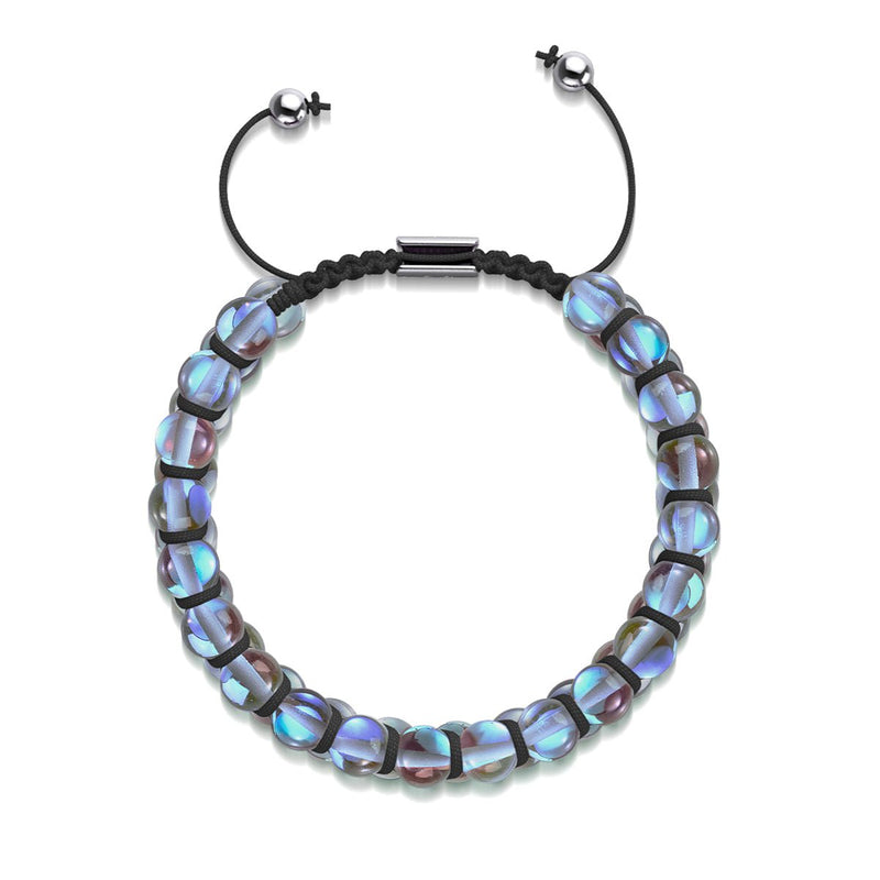 Voie Lactée | Argent | Bracelet Verre Double Galaxie