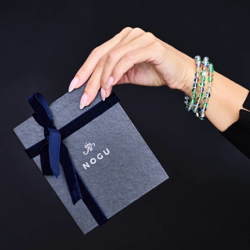 Mistletoe | Silver | Galaxy Glass Bead Bracelet