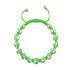 Vert fluo | Supernova arc-en-ciel | Argent | Bracelet Charmballa Verre Galaxy