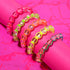 Neon Pink | Rainbow Supernova | Silver | Galaxy Glass Charmballa Bracelet