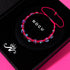 Rose fluo | Supernova arc-en-ciel | Argent | Bracelet Charmballa Verre Galaxy