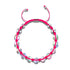 Rose fluo | Supernova arc-en-ciel | Argent | Bracelet Charmballa Verre Galaxy