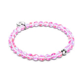 Nébuleuse Rose | Argent sterling .925 | Bracelet de perles de verre galaxie