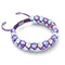 Arc-en-ciel violet | Argent | Bracelet Verre Double Galaxie