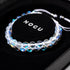 Supernova arc-en-ciel | Argent | Bracelet Verre Double Galaxie