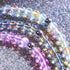 Supernova arc-en-ciel | Argent | Bracelet de perles en macramé de verre Galaxy
