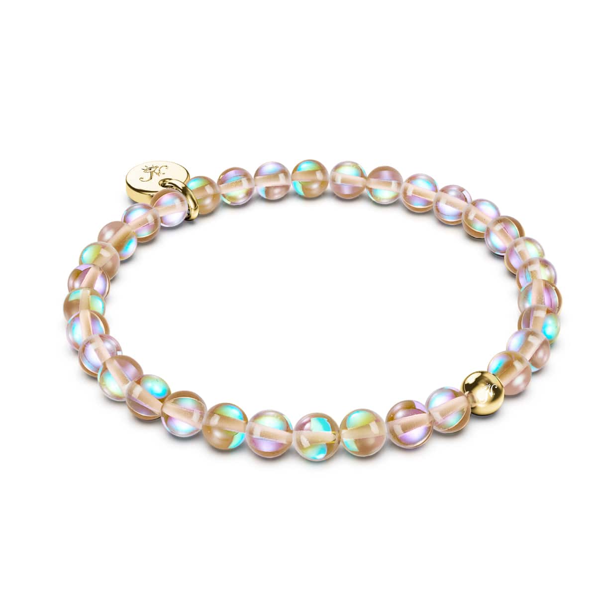 Terre | Or Vermeil .925 | Bracelet de perles de verre galaxie