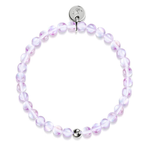 Ultraviolet | Argent sterling .925 | Bracelet de perles de verre galaxie