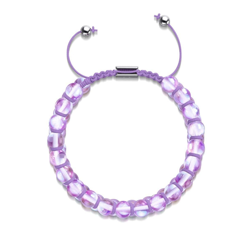Ultraviolet | Argent | Bracelet Verre Double Galaxie