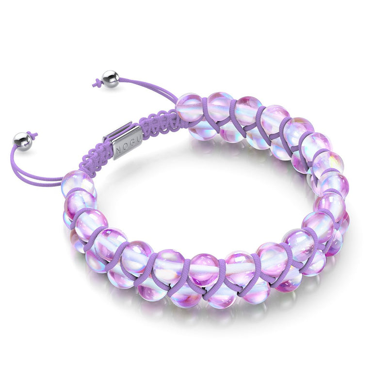 Ultraviolet | Argent | Bracelet Verre Double Galaxie