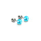 Nébuleuse bleue | Argent sterling .925 | Boucles d'oreilles mini clous Galaxy Glass