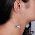 Nébuleuse bleue | Argent | Boucles d'oreilles créoles verre galaxie