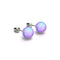 Violet cosmique | Argent sterling .925 | Boucles d'Oreilles Verre Galaxie