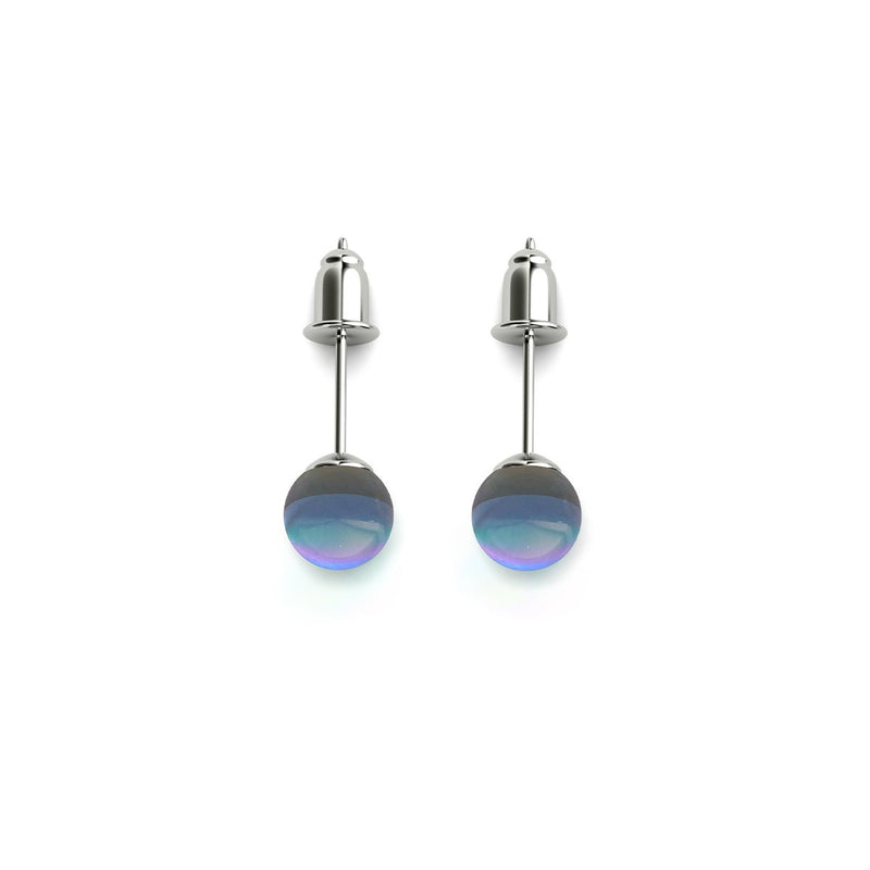 Voie Lactée | Argent sterling .925 | Boucles d'oreilles mini clous Galaxy Glass