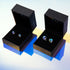 Voie Lactée | Argent sterling .925 | Boucles d'oreilles mini clous Galaxy Glass