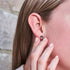 Voie Lactée | Argent sterling .925 | Boucles d'oreilles mini clous Galaxy Glass