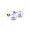 Supernova arc-en-ciel | Argent sterling .925 | Boucles d'Oreilles Verre Galaxie