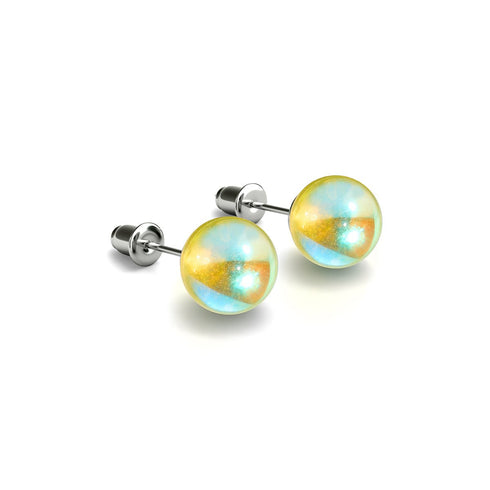 Coup de soleil | Argent sterling .925 | Boucles d'Oreilles Verre Galaxie