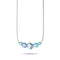 Nébuleuse bleue | Argent sterling .925 | Collier fermoir infini en verre Galaxy