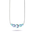 Nébuleuse bleue | Argent sterling .925 | Collier fermoir infini en verre Galaxy