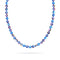 Indigo boréal | Argent | Collier noué en verre Galaxy