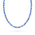 Indigo boréal | Argent | Collier noué en verre Galaxy