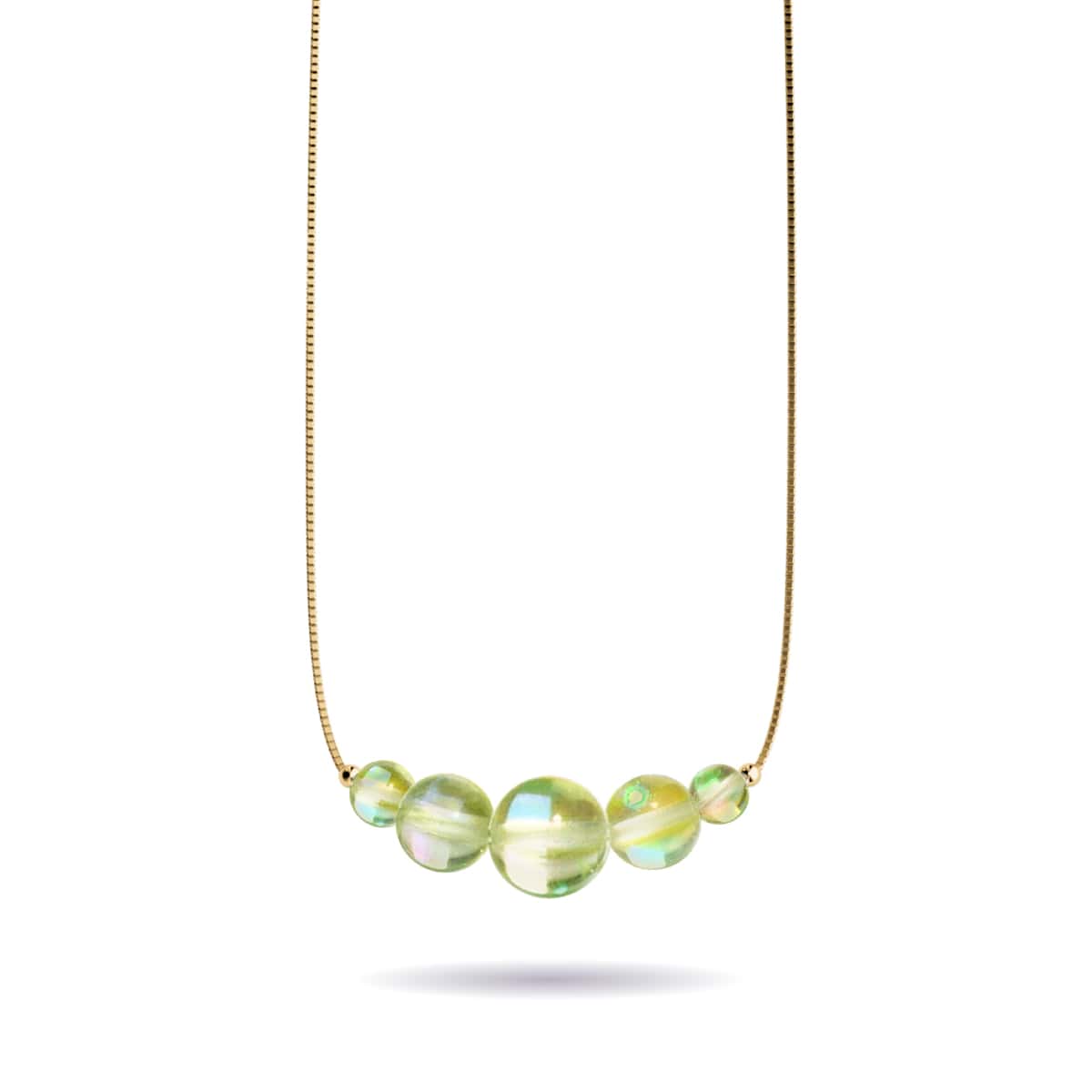 Coup de soleil | Or Vermeil | Collier fermoir infini en verre Galaxy